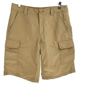 Eddie Bauer Travex Hiking Cargo Shorts Men's 33 Tan Gorpcore Outdoors Camping